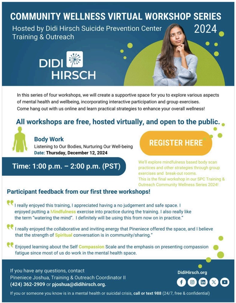 Didi Hirsch Virtual Workshops